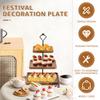 3 Layer Wood Cupcake Stand High-capacity Snacks Display Tray Square Plates for Desserts Fruits,Kitchen Organizer for Xmas Party