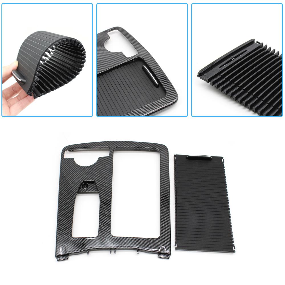 Car Central Armrest Drink Cup Holder Roller Shutter Frame Panel For Mercedes Benz W204 C C180 C200 C220 E W207 W212 E260 E300