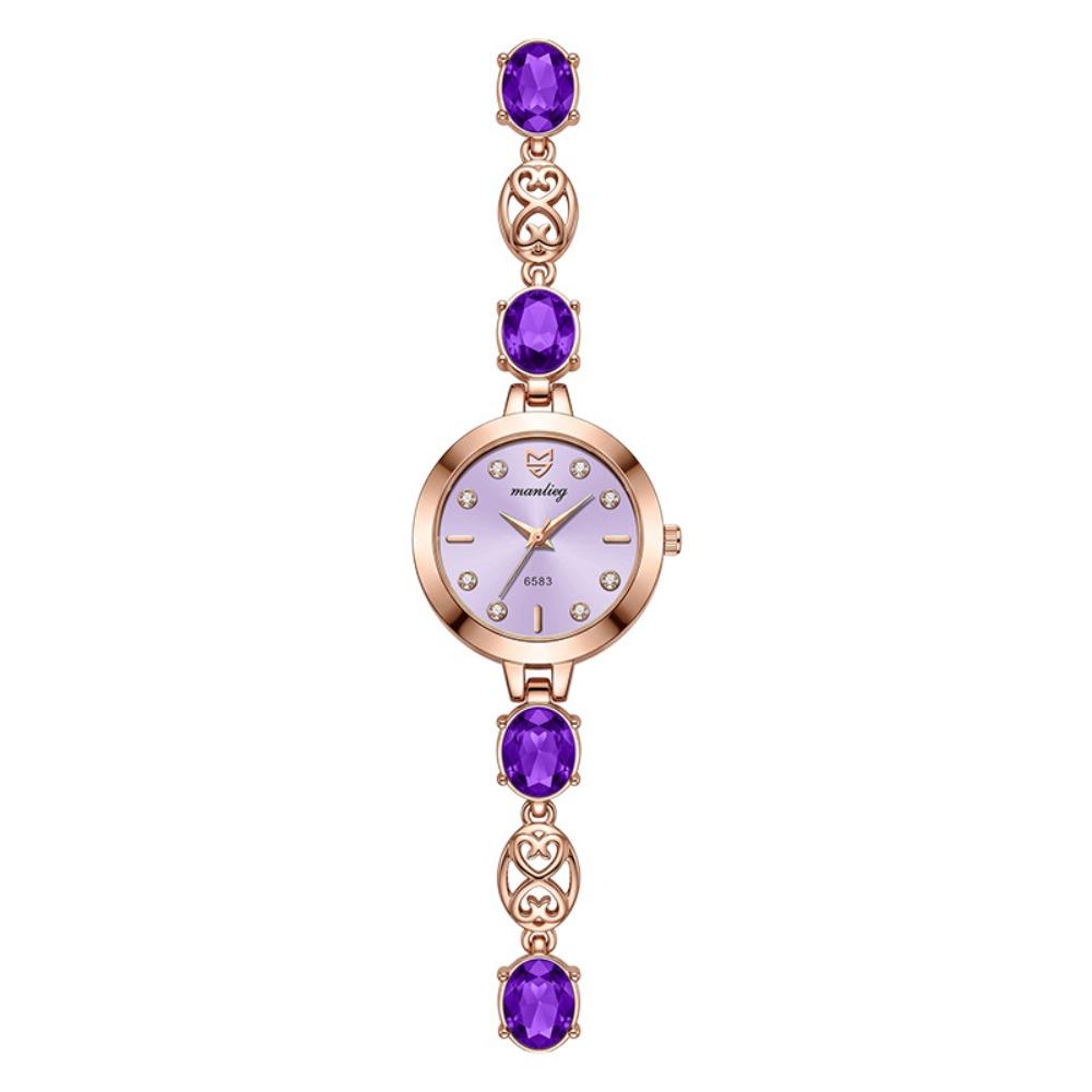 with Adjustable Bracelet Quartz Watches Rhinestone Wrist Decoration Rotundity Shaped Watch Gift