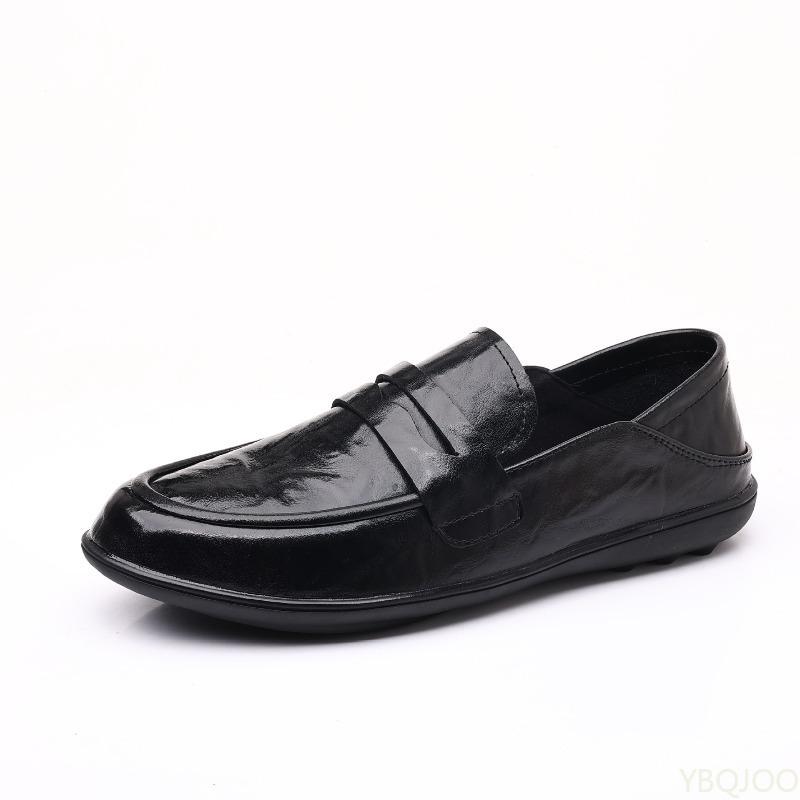 Spring And Summer New Leather Shoes Doudou Shoes British Dress Business Casual Men Lazy One Pedal Loafers Men