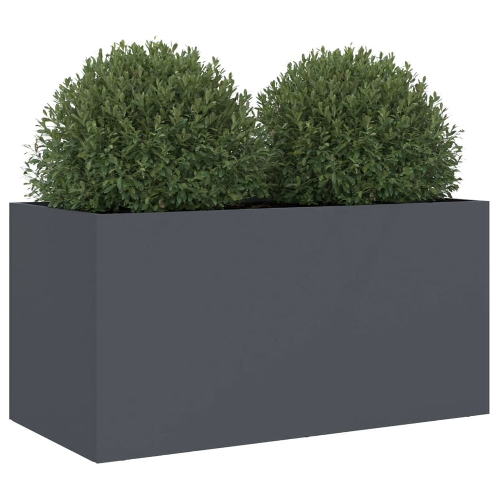 Plant Pot Anthracite 62 x 30 x 29 cm Steel
