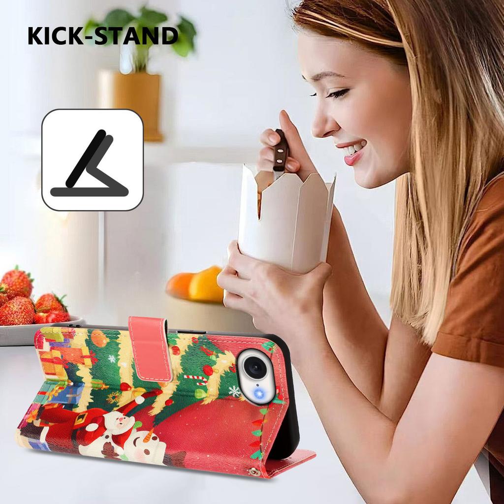 Vánoční mramorové kožené pouzdro Samsung Galaxy A17 A26 A36 A56 A16 A06 A56 A15 A71 A51 A81 A91 A13 A04S Pouzdro na telefon Peněženka Knížkové pouzdro Držák na karty Stojánek Tašky