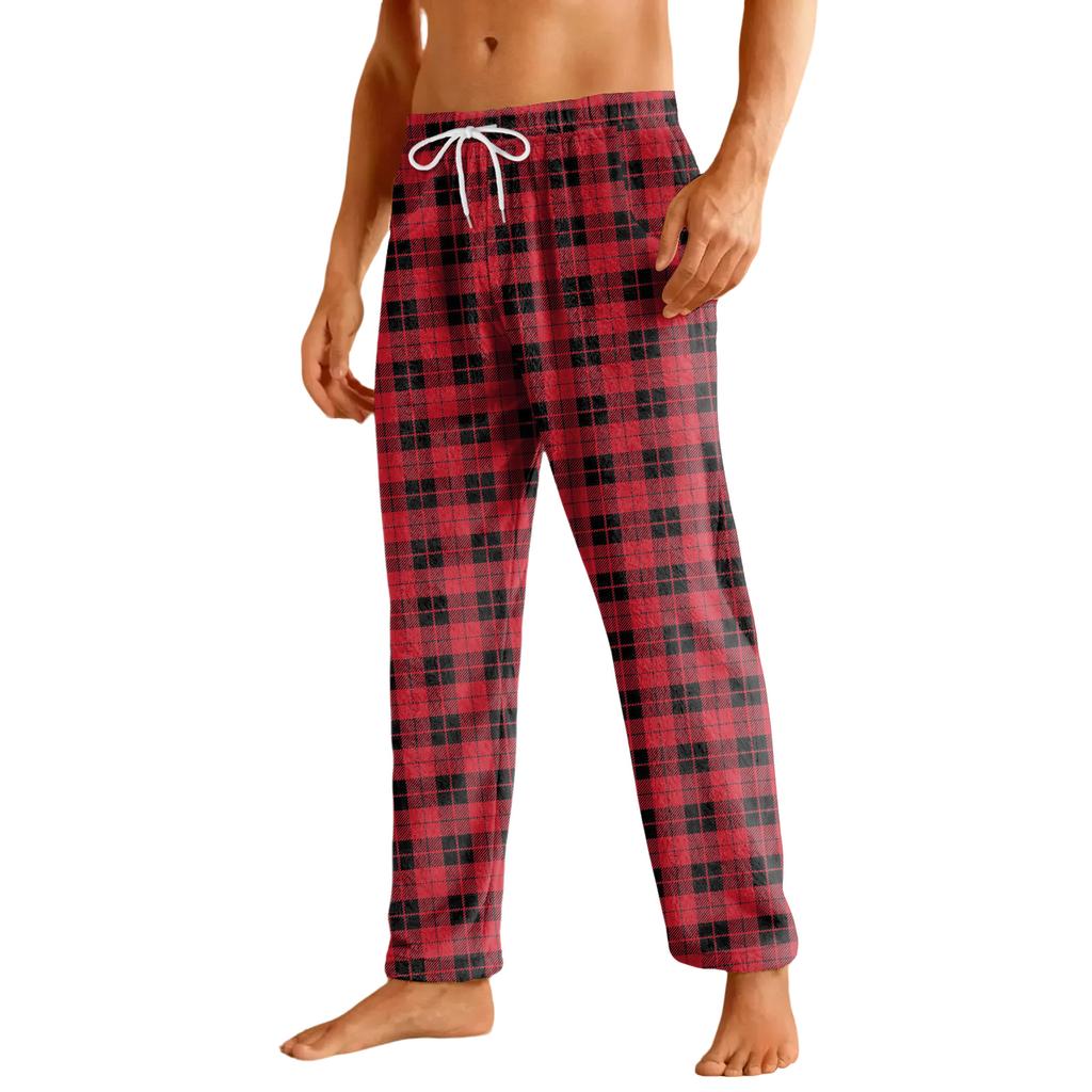 Men's Home Soft Pajama Pants Drawstring With Pockets Casual Sports Pants
