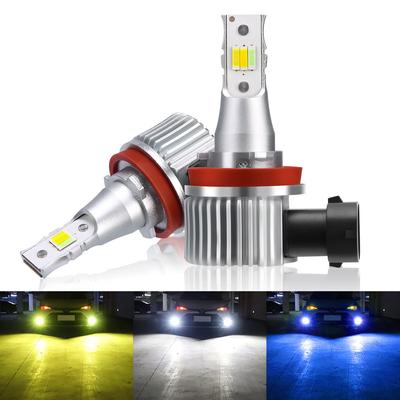 SUCCUL LED Fog Lamp, 3 Color Switching, H8, H9, H11, H16, Fog Bulb, White,