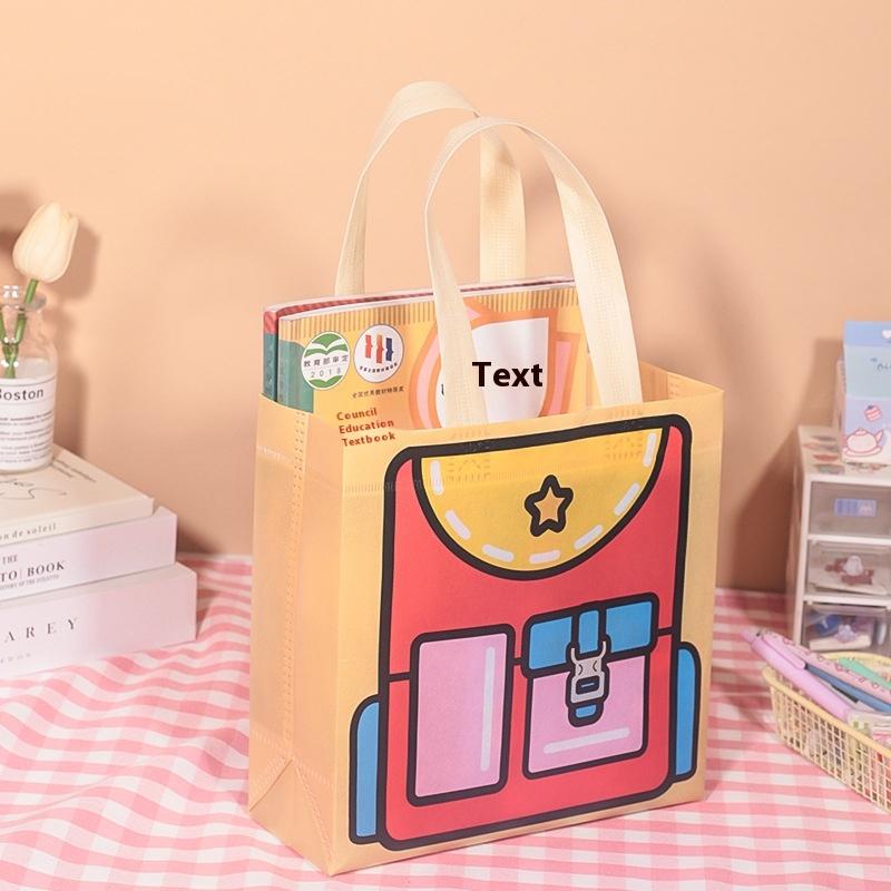 5Pcs Children'S Birthday Gifts Bag Cartoon Nonwoven/Plastic Snack Candy Lunch Handbag For Kids Gift Bag