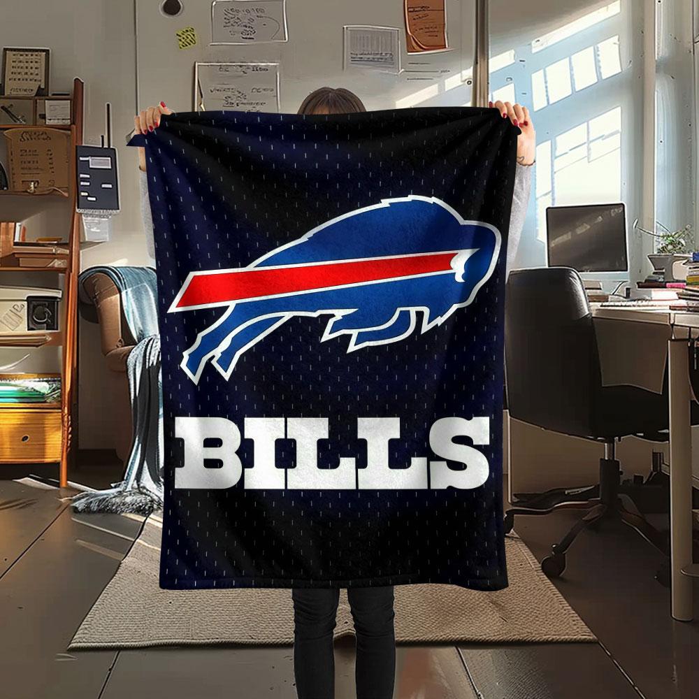 Buffalo Bills Bedruckte Flanelldecke, weicher Überwurf für Schlafzimmer Sofa, waschbar, Fanartikel, tolles Geschenk.