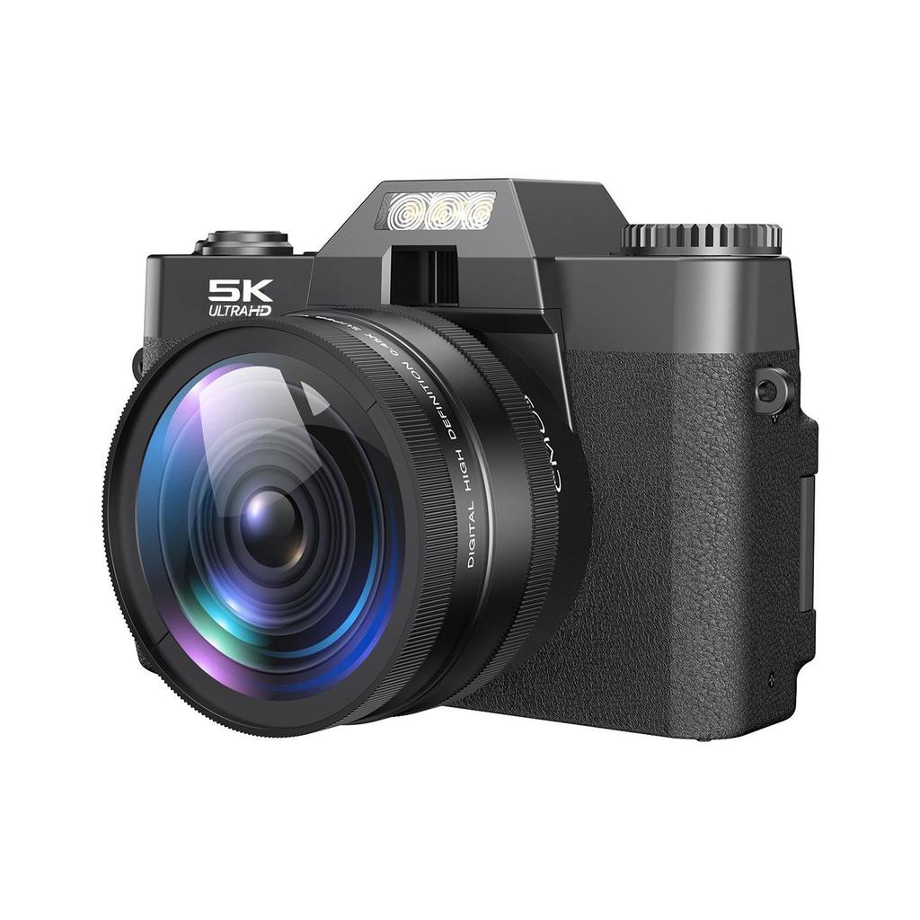 4K HD Mirrorless Retro Camera with Flip Screen, WiFi, 16x Zoom, Image Stabilization, and Beauty Mode.