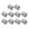 10 Pcs Round Connector Nut M10x1.5 14 L13mm Threaded Sleeve Rod 304 Stainless Steel Coupling Nuts
