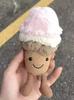 Cute Coffee Cake Plush Pendant Soft Stuffed Food Toy Fluffy Keychain Gift for Kids Birthday Christmas Bag Home Decor