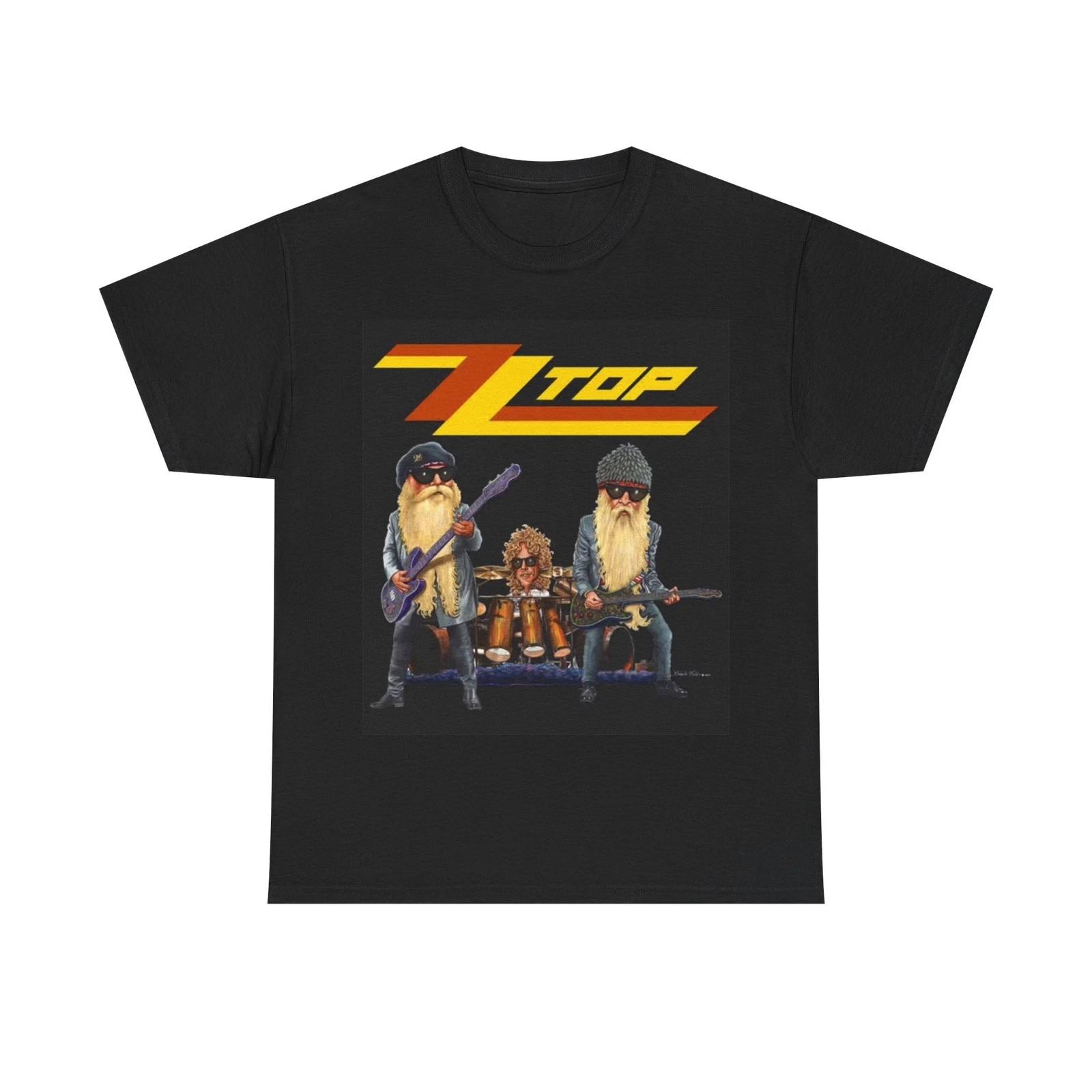

ZZ Top Tshirt Retro cartoon Texas graphic vintage rock Unisex Heavy Cotton Tee M