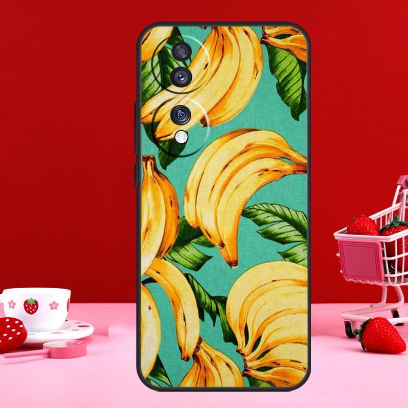 Banana Leaf Case For Honor 90 Lite 70 50 Magic 6 Pro 5 Lite X6 X7 X8 X9 X6a X7a X8a X9a X9b X8b Cover