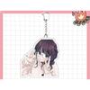 HESHI "Fragrant Flowers Bloom Boldly" Acrylic Keychain Set Featuring Kaoruko Waguri. 6-Piece Set. Moe Merchandise, Lightweight Anime Pendant, Bag Hang