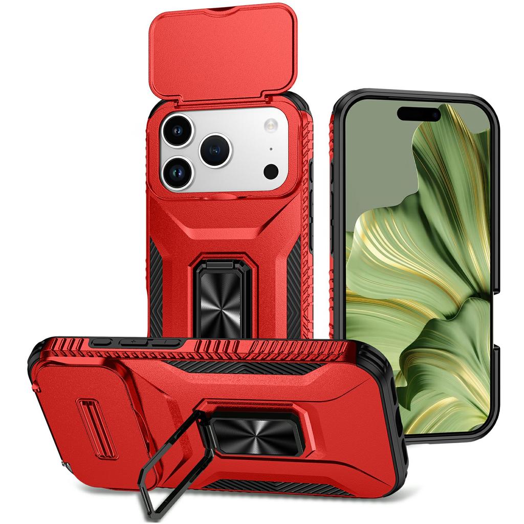 For iPhone 17 Pro Case Camshield Kickstand TPU + PC Anti-Slip Phone Cover
