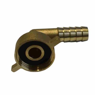Brass 3/4" Hose Fitting with Angle and 13mm Nozzle - Durable Connection for Watering