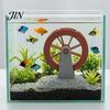 Fish Tank Ornament Waterwheel Skeleton Decoration for Tank, Spooky Skull Aquarium Underwater Decor Ornament, Landscaping Accessories