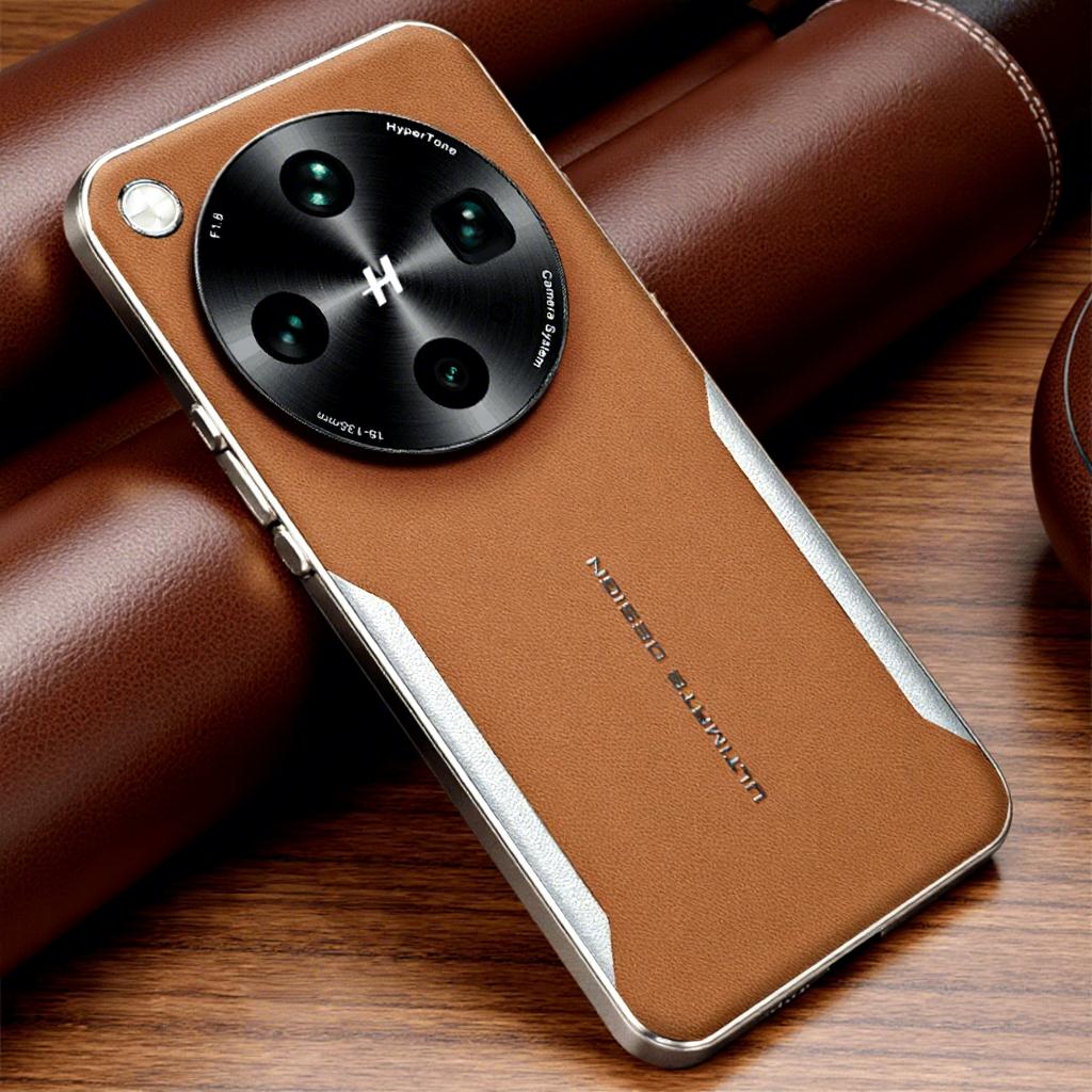Luxury Business Vegan Leather Lens Protection Back Case for Oppo Find X9 Ultra Glass Version / Find X9s Pro Slim Plating Cover