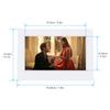 7Inch 1024*600HD Digital Photo Picture Frame Alarm Clock Player Album Remote Control White