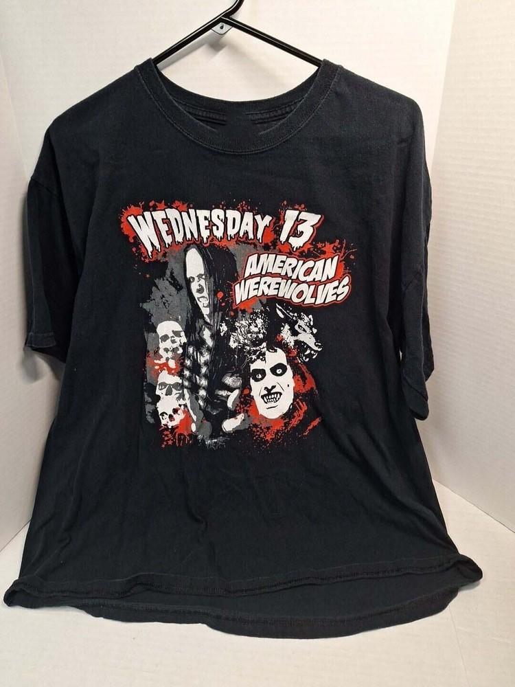 Среда 13 Футболка Графический Принт Хлопок Полный Размер Короткий Рукав Унисекс Футболка XXXL