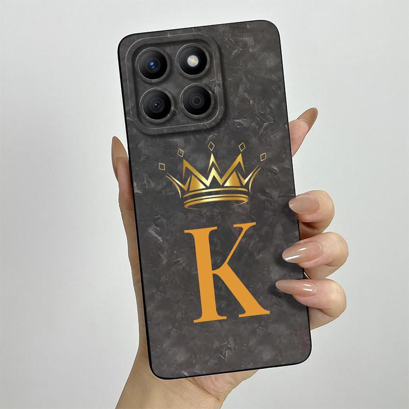 For Honor X8B Case Honor X8b Phone Case Fashion Crown Letters Liquid Silicone Full Package Matte Anti Drop Soft Protective Cover