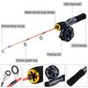 Ice Fishing Combo 2pc Ice Fishing Rod and ABS 1BB Ice Fishing Reel for Kids Winter Fishing