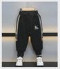 Boys' 2024 Spring/Autumn Casual Korean Sports Suit: Stylish Lettered Top & Pants Set for Kids
