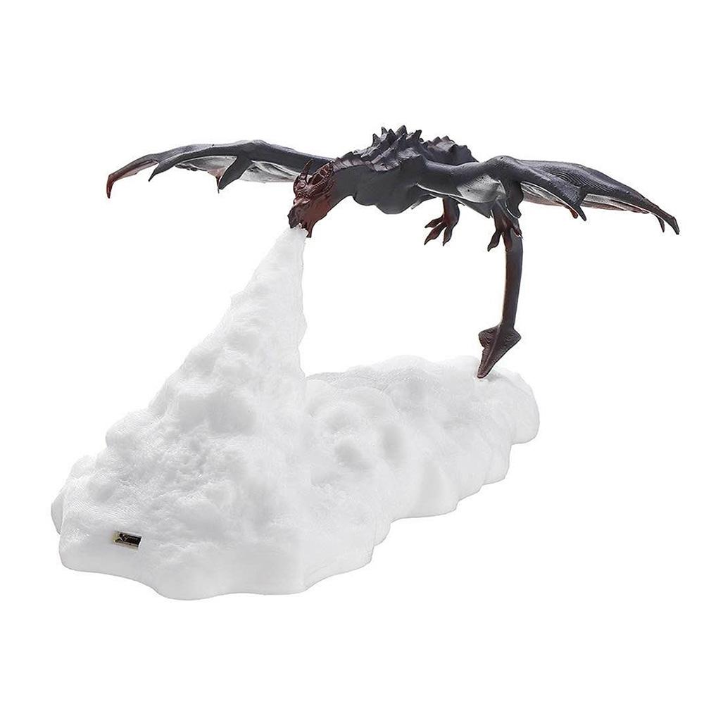 3D Printing Fire Dragon Fire Lamp Warm Night Light USB Rechargeable Home Decoration Kids Gift