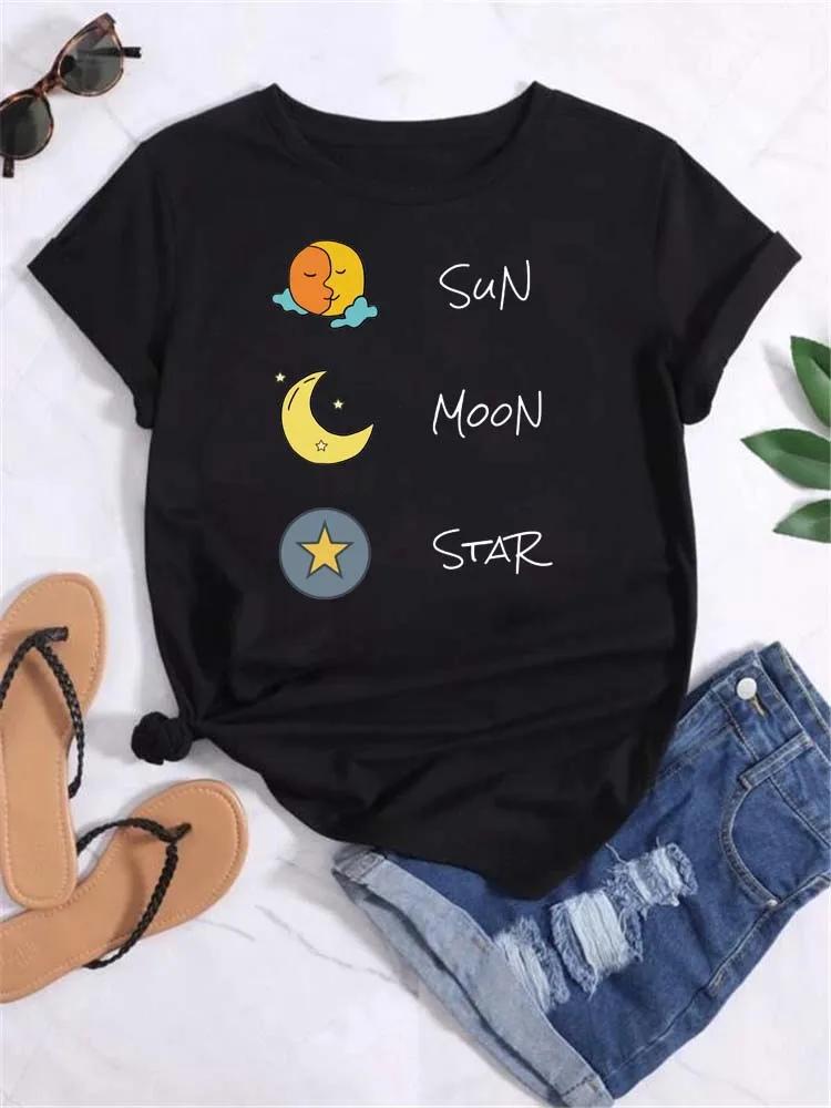 Kids Maycaur T Shirt Unisex Moon Planet Print Fashion Tee Shirts Casual Round Neck Short Sleeve