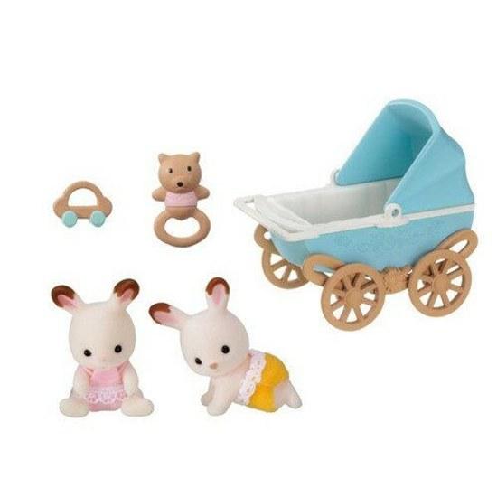 Epoch DF-14 Sylvanian Families Chocolate Rabbit TwinsFurniture Set