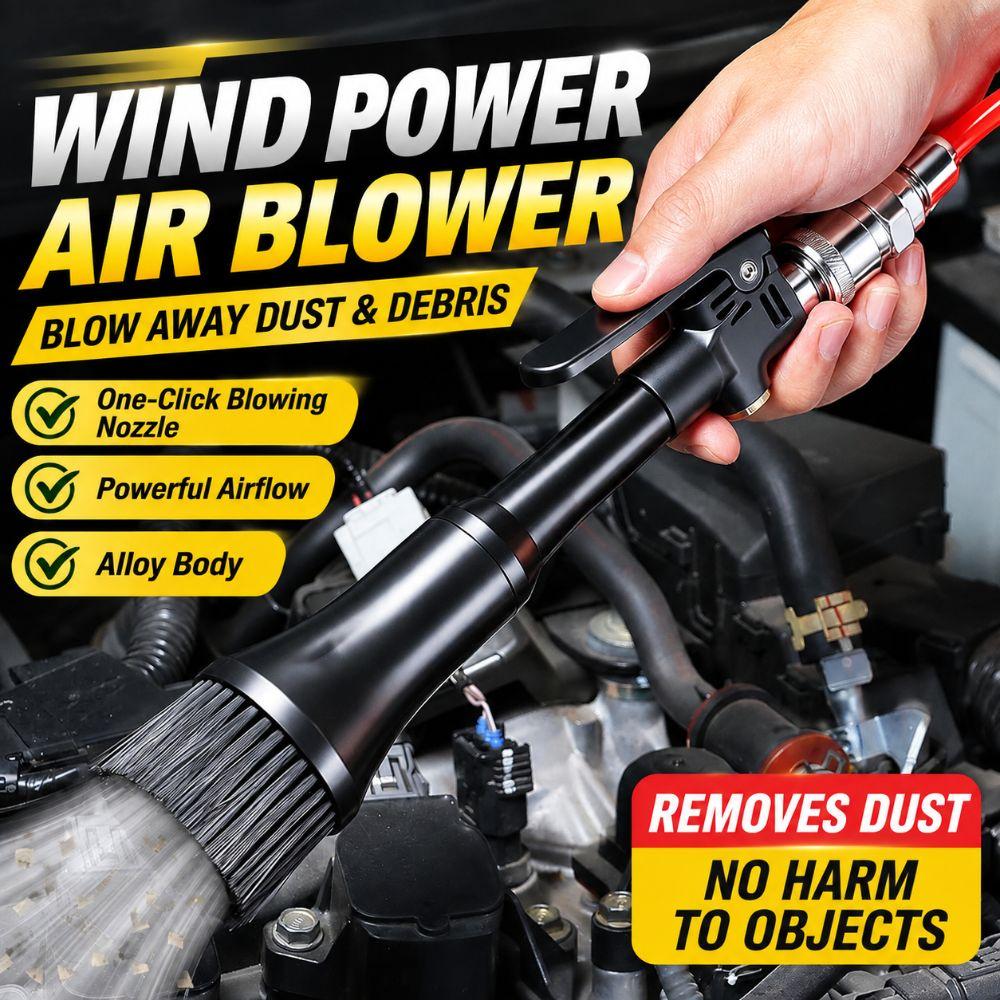 Aluminum Alloy Air Blow Front Exhaust Pneumatic Cleaning New Brush Nozzle Blower Car Cleaning