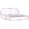 VidaXL Bed Frames with LED Lights, Upholstered Bed, Double Bed, Adult Bedroom Interior Bed, Modern, White 3213961