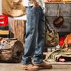 Herren Amerikanischer Retro Lockerer Gerader Bein Waschen Jeans
