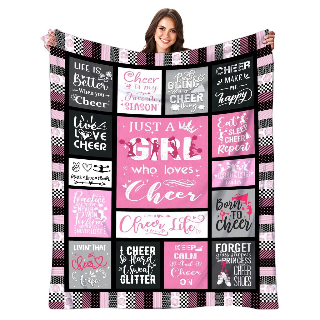 Sports Activities Topic Printed Blanket for Sofa Bed Travel Camping Living Room Office Conditioning Blanket Seasons Gifts