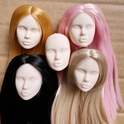 Cabeças de Boneca Molde de Rosto PP 1/6 Vintage Cabeça de Boneca Fashion Prática de Maquiagem Brinquedo DIY Peças Presentes de Aniversário para Meninas
