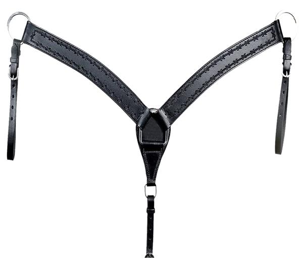 Western Natural Leather Bling Tack Set of Headstall & Breast Collar