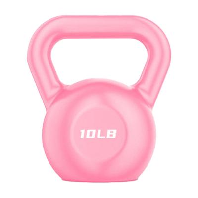 PE Kettlebell Gewicht für Männer Frauen für Übungen Krafttraining Funktionelles Fitness Plyometrie Rosa 10LB