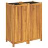 Plant Box with Liner 84 x 42 x 100 cm Solid Acacia Wood