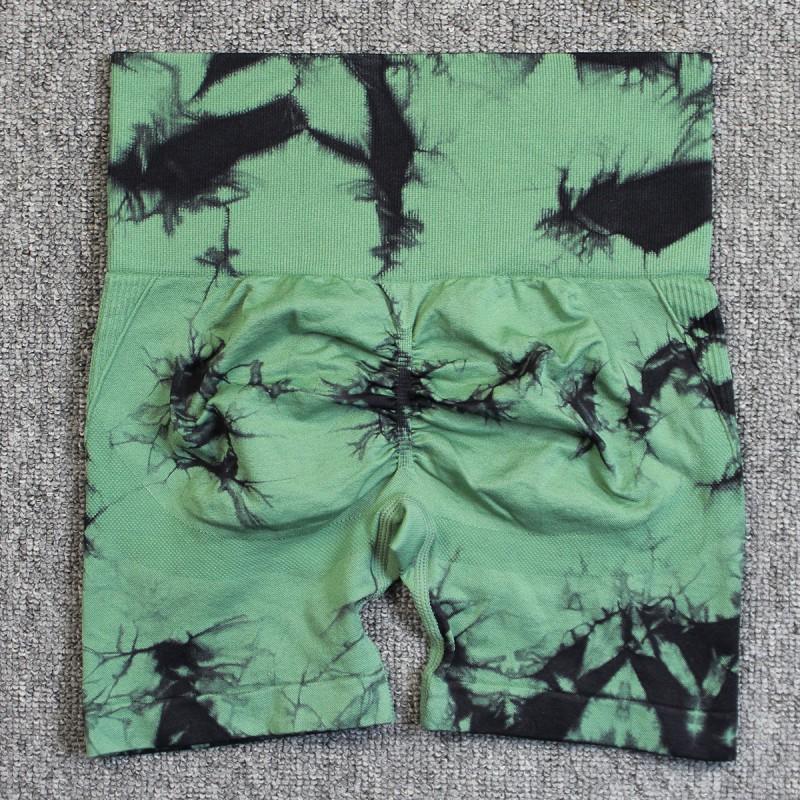 High Waist Seamless Smiling Tie-Dye Yoga Leggings Women Elasticity Slimming Fitness Pants
