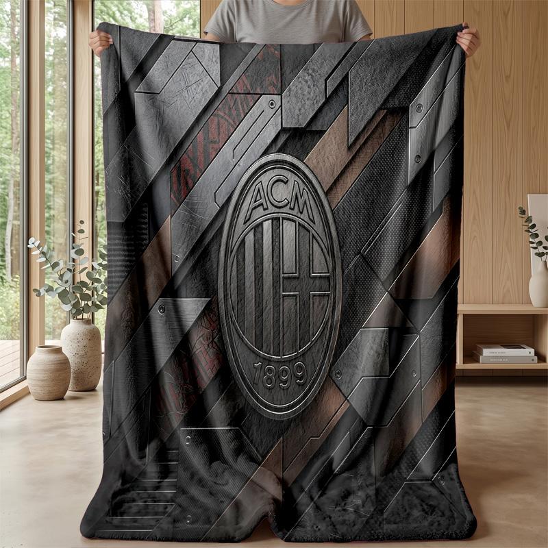 AC Milan Theme blanket Soft Flannel Blanket Plush Throw Blanket Cozy Sofa Bed Blanket for Home Decor