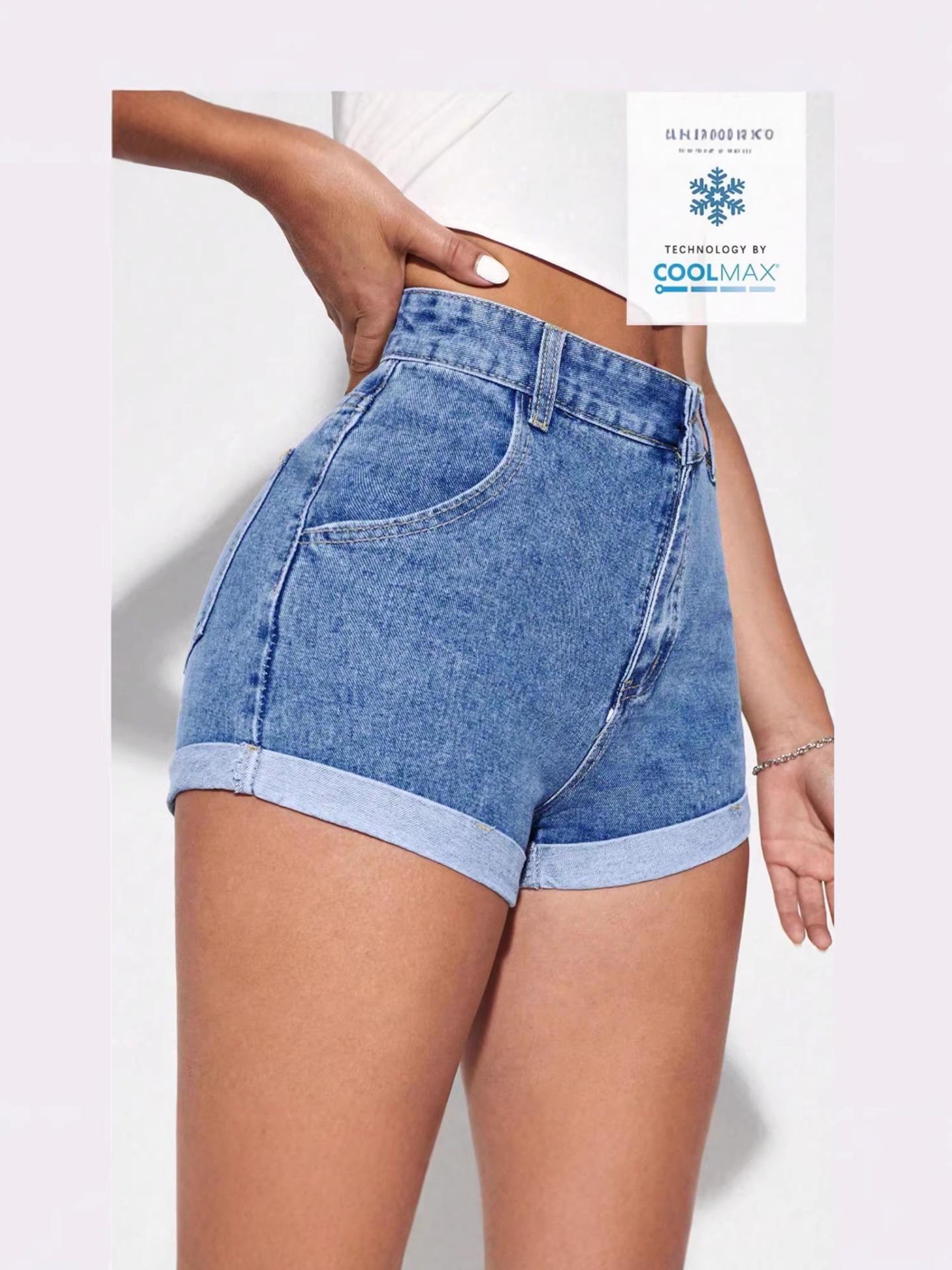 2026 Summer Women s European & American Wide-Leg Denim Shorts S