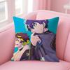 BBlue LockK Anime Cushion Cover Natural Linen Pillow Case DoubleSided Print Decorative Sofa Pillowcase Home Decor Gift