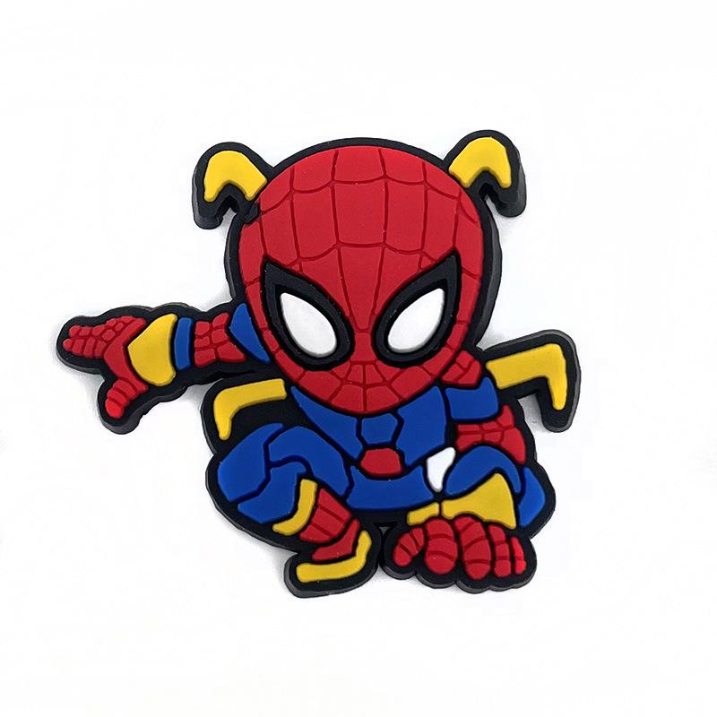 Spider-Man Crocs 13-Piece Shoe Charm Set - Soft PVC Decorations for DIY Garden Footwear