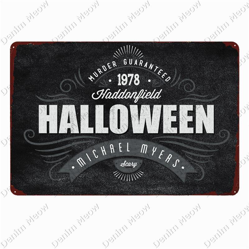 Halloween Party Poster, Happy Halloween Vintage Metal Signs, Bar, Pub, Cafe, Home Decor, Tin Painting, Tin Plate, N369