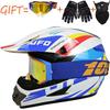 Equipped With 100% Goggles + Gloves Mask Off-road Helmet Mountain Biking Downhill Youth Go-kart