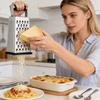 Cheese Grater Four-Sided Non-Slip Handle Kitchen Gadgets Cheese Shredder Food Grater for Fine Medium Coarse Slicing Vegetable