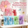 7-in-1 Flower Stationery Set Multi Color Pen Gift Set Kawaii 7 in 1 Pen Set  School Supplies