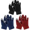 ONESING Kids Knit Gloves - Stretchy Gloves for Boys Girls Winter, Solid Finger Gloves for Children