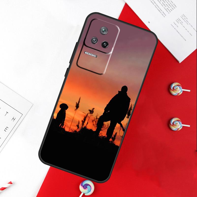 Hunter Man Fishing Dog Cover For Xiaomi 15 Ultra 13 14 11T 12T 13T 14T Pro POCO X7 Pro X3 X5 X6 M6 F5 F6 Pro Case
