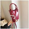 Ielgy Ladies Red Handbag Ladies Small Bag 2024 New Style All-Match Fashion Bucket Bag High-End Texture Messenger Bag