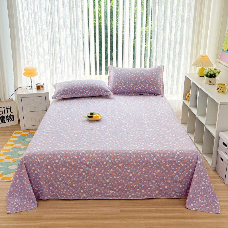 

cotton skin friendly simple single piece thickened single student dormitory double bed single cotton brushed Practical Household Product 160x230cm 1pc