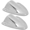 2pcs Clam Shell Vent Cable Pass Through Protective Cover Polished Stainless Steel Hardware for
